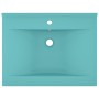 Lavabo de lujo con grifo cerámica 60x46 cm verde claro by vidaXL, Sinks - Ref: Foro24-147024, Price: 115,23 €, Discount: %