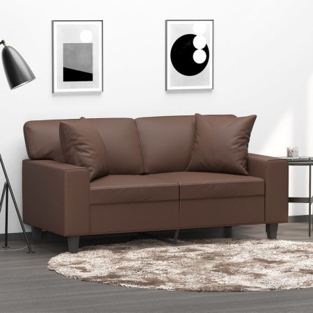 Dekokissen 2 Stück braunes Kunstleder 40x40 cm von vidaXL, Kissen - Ref: Foro24-349481, Preis: 20,85 €, Rabatt: %