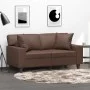 Dekokissen 2 Stück braunes Kunstleder 40x40 cm von vidaXL, Kissen - Ref: Foro24-349481, Preis: 20,55 €, Rabatt: %