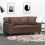 Dekokissen 2 Stück braunes Kunstleder 40x40 cm von vidaXL, Kissen - Ref: Foro24-349481, Preis: 20,85 €, Rabatt: %
