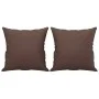 Dekokissen 2 Stück braunes Kunstleder 40x40 cm von vidaXL, Kissen - Ref: Foro24-349481, Preis: 20,55 €, Rabatt: %