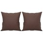 Dekokissen 2 Stück braunes Kunstleder 40x40 cm von vidaXL, Kissen - Ref: Foro24-349481, Preis: 20,85 €, Rabatt: %