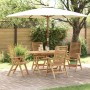 Conjunto de Comedor de Jardín 5 pcs Marrón