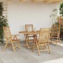 Conjunto de Comedor de Jardín 5 pcs Marrón