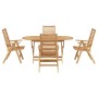 Conjunto de Comedor de Jardín 5 pcs Marrón