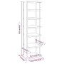 Zapatero madera contrachapada color roble marrón 27,5x27x102 cm by vidaXL, Shoe racks and shoe organizers - Ref: Foro24-81597...