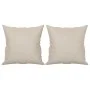 Decorative cushions 2 pcs cream microfiber fabric 40x40 cm by vidaXL, Cushions - Ref: Foro24-349499, Price: 23,32 €, Discount: %