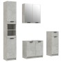 Set muebles de baño 4 piezas madera contrachapada gris hormigón | Foro24.es | Tu tienda online para hogar, jardín y más Foro24.es