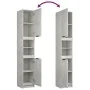 4-teiliges Badezimmermöbelset aus betongrauem Sperrholz von vidaXL, Badezimmermöbel - Ref: Foro24-3115887, Preis: 272,08 €, R...