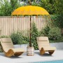 Parasol Balinés Amarillo 180-190 cm Algodón, madera maciza