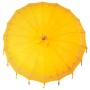 Parasol Balinés Amarillo 180-190 cm Algodón, madera maciza