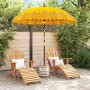 Parasol Balinés Amarillo 210-220 cm Algodón, madera maciza