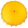 Parasol Balinés Amarillo 210-220 cm Algodón, madera maciza
