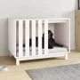 Hundehütte aus massivem weißem Kiefernholz, 90 x 60 x 67 cm von vidaXL, Hundehütten - Ref: Foro24-822487, Preis: 131,48 €, Ra...
