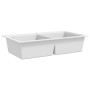 Einbauspüle aus cremeweißem Granit mit zwei Becken von vidaXL, Sinkt - Ref: Foro24-141677, Preis: 397,18 €, Rabatt: %