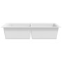 Einbauspüle aus cremeweißem Granit mit zwei Becken von vidaXL, Sinkt - Ref: Foro24-141677, Preis: 397,18 €, Rabatt: %