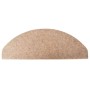 Alfombrilla autoadhesiva de escalera 15 uds beige 65x22,5x3,5cm