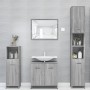 Badezimmerschrank aus grauem Sonoma-Sperrholz, 30 x 30 x 183,5 cm von vidaXL, Badezimmermöbel - Ref: Foro24-815520, Preis: 83...