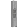 Badezimmerschrank aus grauem Sonoma-Sperrholz, 30 x 30 x 183,5 cm von vidaXL, Badezimmermöbel - Ref: Foro24-815520, Preis: 83...