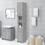 Badezimmerschrank aus grauem Sonoma-Sperrholz, 30 x 30 x 183,5 cm von vidaXL, Badezimmermöbel - Ref: Foro24-815520, Preis: 83...