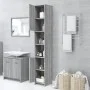Armario de baño madera contrachapada gris Sonoma 30x30x183,5 cm de vidaXL, Muebles de baño - Ref: Foro24-815520, Precio: 88,0...