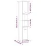 Armario de baño madera contrachapada gris Sonoma 30x30x183,5 cm de vidaXL, Muebles de baño - Ref: Foro24-815520, Precio: 88,0...
