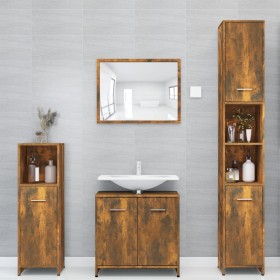 Armario baño madera contrachapada roble ahumado 30x30x183,5cm de vidaXL, Muebles de baño - Ref: Foro24-815519, Precio: 83,53 ...