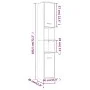Armario baño madera contrachapada roble ahumado 30x30x183,5cm de vidaXL, Muebles de baño - Ref: Foro24-815519, Precio: 81,29 ...