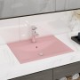 Luxury sink with ceramic faucet 60x46 cm matte pink by vidaXL, Sinks - Ref: Foro24-147021, Price: 102,64 €, Discount: %