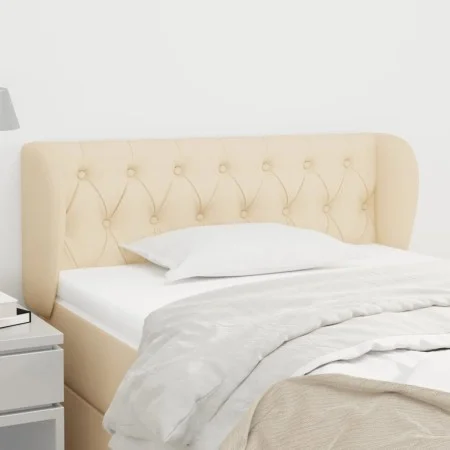 Cream fabric headboard 103x23x78/88 cm by vidaXL, Headboards and footboards - Ref: Foro24-3117475, Price: 57,83 €, Discount: %