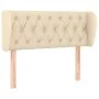 Cream fabric headboard 103x23x78/88 cm by vidaXL, Headboards and footboards - Ref: Foro24-3117475, Price: 57,83 €, Discount: %