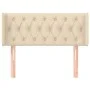 Cream fabric headboard 103x16x78/88 cm by vidaXL, Headboards and footboards - Ref: Foro24-3119099, Price: 49,26 €, Discount: %