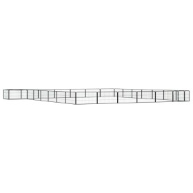 Dog cage 28 panels black powder coated steel 100x50 cm by vidaXL, Dog kennels and fences - Ref: Foro24-3115981, Price: 381,42...