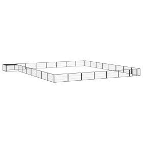 Dog cage 32 panels black powder coated steel 100x50 cm by vidaXL, Dog kennels and fences - Ref: Foro24-3115982, Price: 433,77...