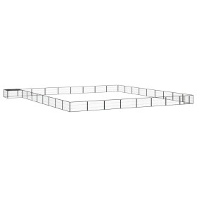 Dog cage 36 panels black powder coated steel 100x50 cm by vidaXL, Dog kennels and fences - Ref: Foro24-3115983, Price: 486,73...
