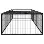 Jaula perros 8 paneles acero recubierto polvo negro 100x50 cm de vidaXL, Casetas y cercados para perros - Ref: Foro24-3115976...