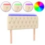 Cabecero con LED de tela color crema 100x7x78/88 cm de vidaXL, Cabeceros y pies de cama - Ref: Foro24-3121943, Precio: 50,26 ...