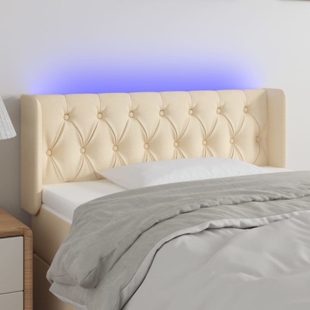 Kopfteil aus cremefarbenem Stoff mit LED 103x16x78/88 cm von vidaXL, Kopf- und Fußteile - Ref: Foro24-3123567, Preis: 56,59 €...