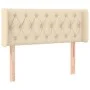 Cream fabric headboard with LED 103x16x78/88 cm by vidaXL, Headboards and footboards - Ref: Foro24-3123567, Price: 56,35 €, D...
