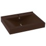 Luxury sink faucet hole dark brown ceramic 60x46 cm by vidaXL, Sinks - Ref: Foro24-147028, Price: 93,42 €, Discount: %