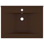 Luxury sink faucet hole dark brown ceramic 60x46 cm by vidaXL, Sinks - Ref: Foro24-147028, Price: 93,42 €, Discount: %