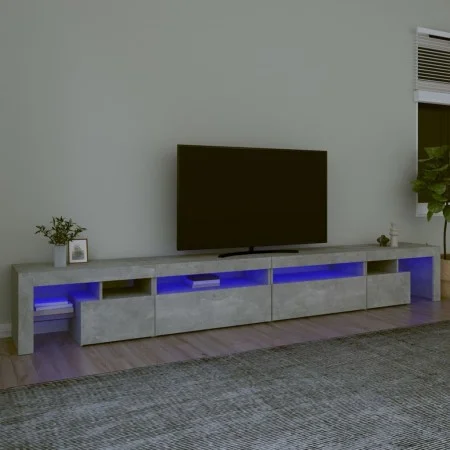 TV-Möbel mit betongrauen LED-Leuchten 290x36,5x40 cm von vidaXL, TV-Möbel - Ref: Foro24-3152805, Preis: 177,52 €, Rabatt: %
