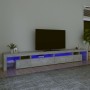 TV-Möbel mit betongrauen LED-Leuchten 290x36,5x40 cm von vidaXL, TV-Möbel - Ref: Foro24-3152805, Preis: 174,70 €, Rabatt: %