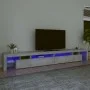 TV stand with LED lights in concrete gray 290x36.5x40 cm by vidaXL, TV Furniture - Ref: Foro24-3152805, Price: 177,52 €, Disc...