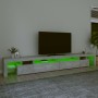 TV-Möbel mit betongrauen LED-Leuchten 290x36,5x40 cm von vidaXL, TV-Möbel - Ref: Foro24-3152805, Preis: 174,70 €, Rabatt: %