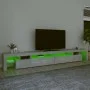 TV stand with LED lights in concrete gray 290x36.5x40 cm by vidaXL, TV Furniture - Ref: Foro24-3152805, Price: 177,52 €, Disc...