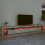TV-Möbel mit betongrauen LED-Leuchten 290x36,5x40 cm von vidaXL, TV-Möbel - Ref: Foro24-3152805, Preis: 174,70 €, Rabatt: %