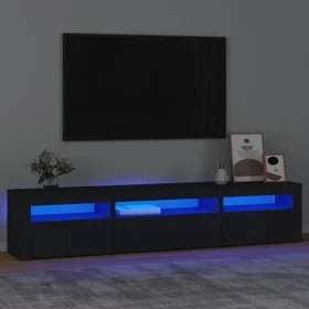 TV-Schrank mit LED-Leuchten schwarz 195x35x40 cm von vidaXL, TV-Möbel - Ref: Foro24-3152739, Preis: 166,35 €, Rabatt: %