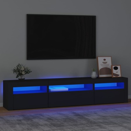 TV-Schrank mit LED-Leuchten schwarz 195x35x40 cm von vidaXL, TV-Möbel - Ref: Foro24-3152739, Preis: 154,81 €, Rabatt: %