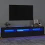 TV cabinet with LED lights black 195x35x40 cm by vidaXL, TV Furniture - Ref: Foro24-3152739, Price: 166,35 €, Discount: %